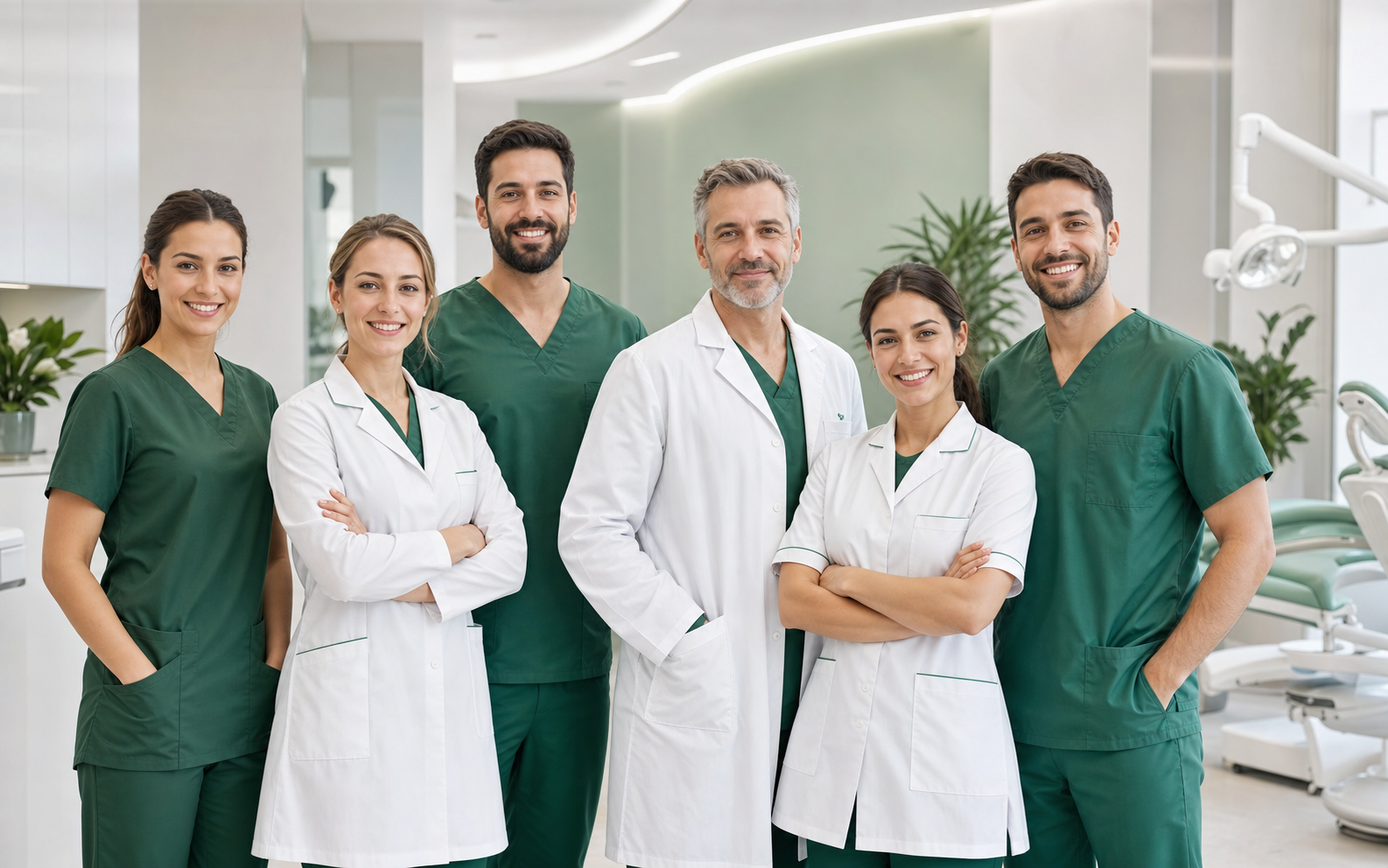 Equipo profesional del centro medico dental